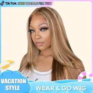Highlight Silky Straight & Deep Curly Wave Glueless Wig Human Hair | Wear And Go Pre-Cut 7x5 Lace Front Wig #SummerVibe