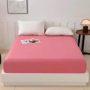 Queen Fitted Sheet Deep 15 Inch - Non-Slip Elastic Bottom Sheet for Mattress |   Soft & Breathable Microfiber Bedding |   Wrinkle Resistant, All Season, Hotel Quality, Pink