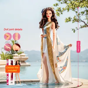 12.6inch Realistic Collectible BJD Doll - Fashion Model Ball Jointed Doll with 12 Joints for DIY Crafting (No Clothing Included)