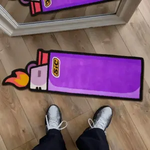 Lavender Purple Lighter Carpet Fashion Trend Living Room Carpet Irregular Shape Bedroom Decoration Plush Rug Fluffy Soft Bedside Cloakroom Rug Home Washable Play Area Game Area Non-slip Floor Mat Machine Washable Rug