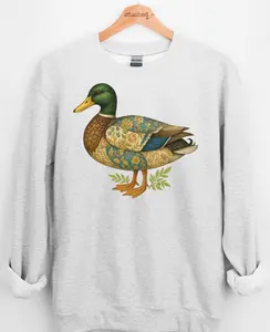 Faux Patchwork Mallard Duck Graphic Top