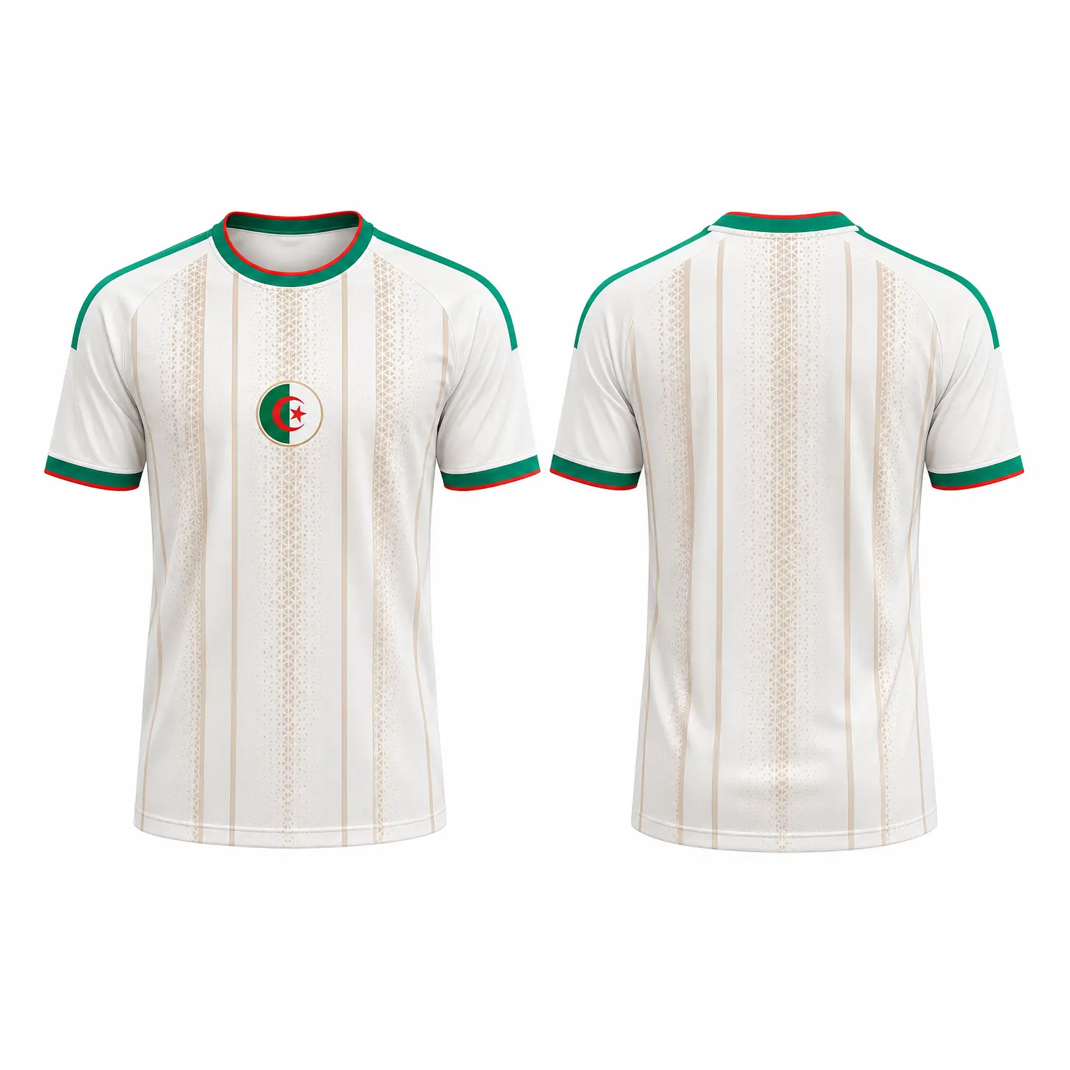 Algeria Inspired Soccer Jersey White Green Football Fan Shirt North African Heritage Athletic Sports Tee Lightweight Breathable Match Day Apparel for Men Women Casual Streetwear Fashion Top
