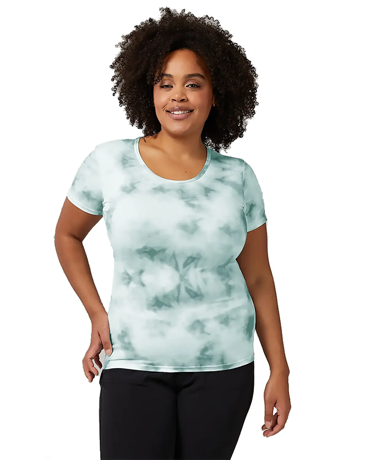 32 Degrees Women's Lightweight Cool Fitted T-Shirt for Lounging, Gym, Yoga - Citadel Weekend Tie Dye - X-Small, Athletic Apparel, Breathable Workout Tops