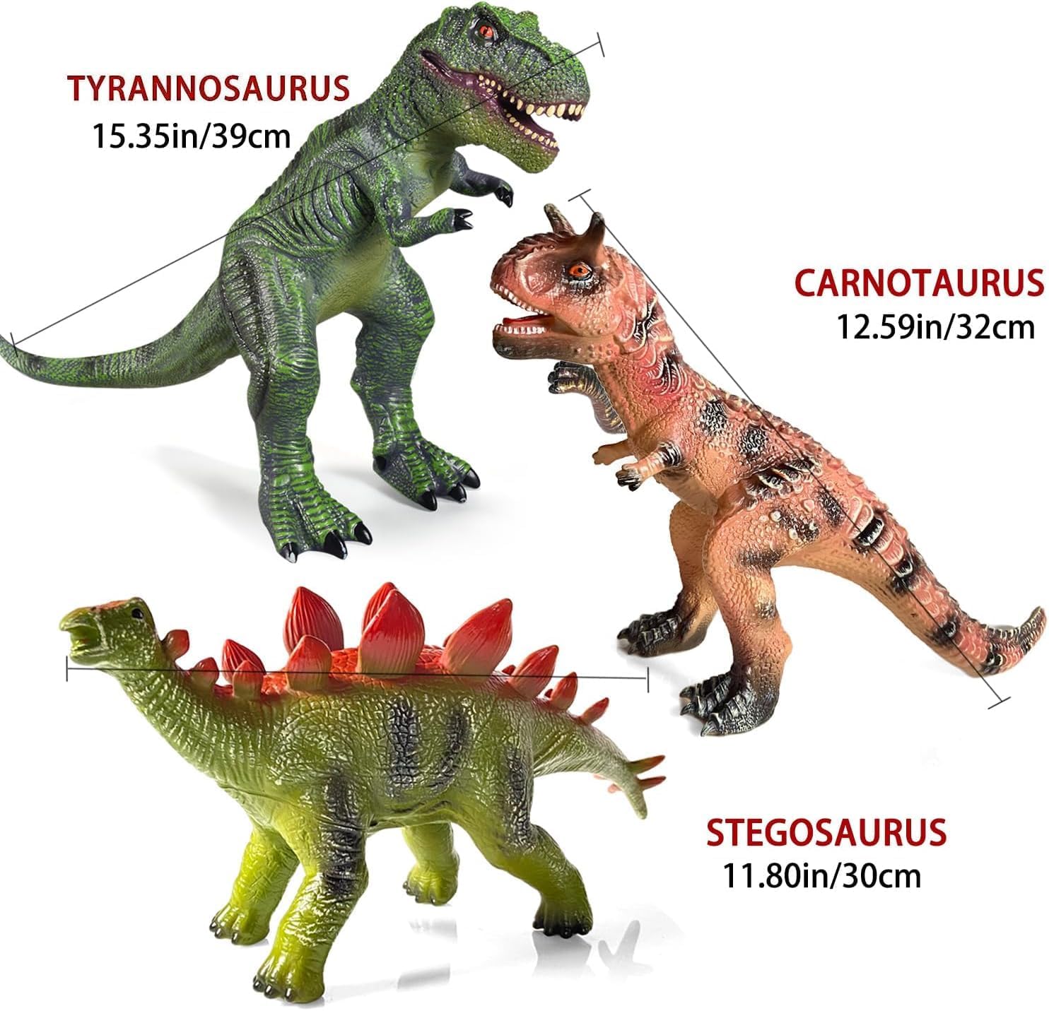 8-Pack Soft Dinosaur Figures Set - Action Figure Collectibles, Animals & Nature Decor, Party Favors for Children, Ideal Birthday Presents