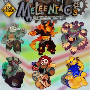 Meleeniacs - Stickers: Garbo, Matador, Diablo, Mari-Anna, Boggles, Stocky Acrylic Keychain ,  Great For Daily Use Or As Thoughtful Little Gifts For Your Friends And Yourself