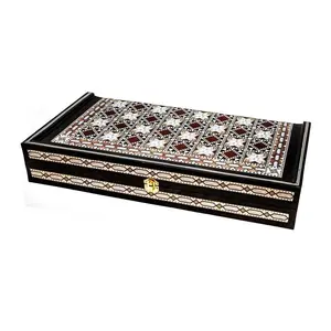 Mosaic Egyptian Backgammon Set
