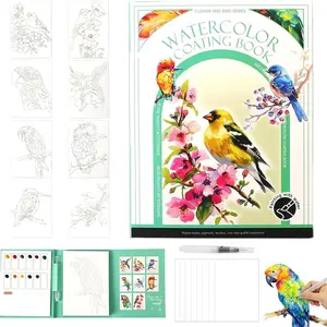 2026 New Creative Stress Relief Kit Watercolor Painting Book,DIY 3-Fold Watercolor Pad, Relax and Adjust Your Mood, for Beginners and Enthusiasts