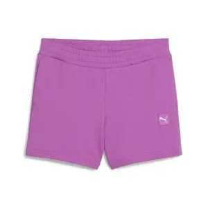 PUMA Womens Essential Elevated Mid-Rise 5 Inch Shorts Casual Bottoms Casual - Purple