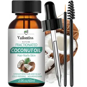 Natural Coconut Oil Makeup Remover Base Oil, Suitable for Hair Skin Face Body, Moisturizing Cleansing Multi-Functional Care