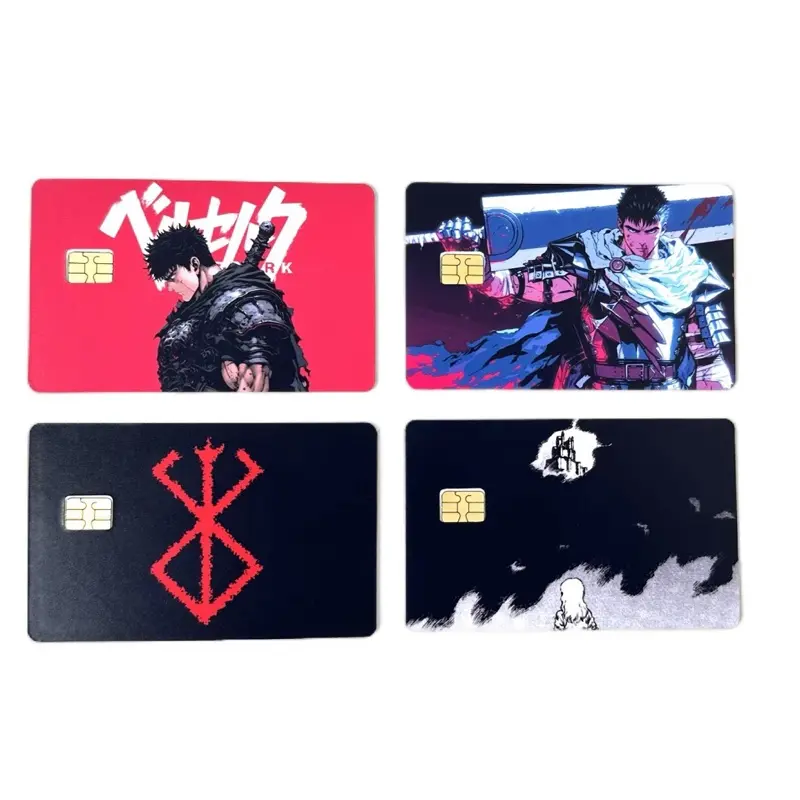 Berserk Credit Card Sticker Cover Featuring Anime Characters and Unique Designs for Protection and Style