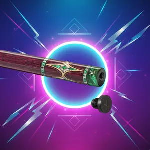 EVO Royale Pool Cue – Garnet Crest | Luxury Glassfiber Shaft, Carbon/Glass Butt, 12.5mm TIME 3 Tip, Hybrid Pro Taper, 3/8-10 Stainless Joint, Wrapless Grip, 19–19.5 oz