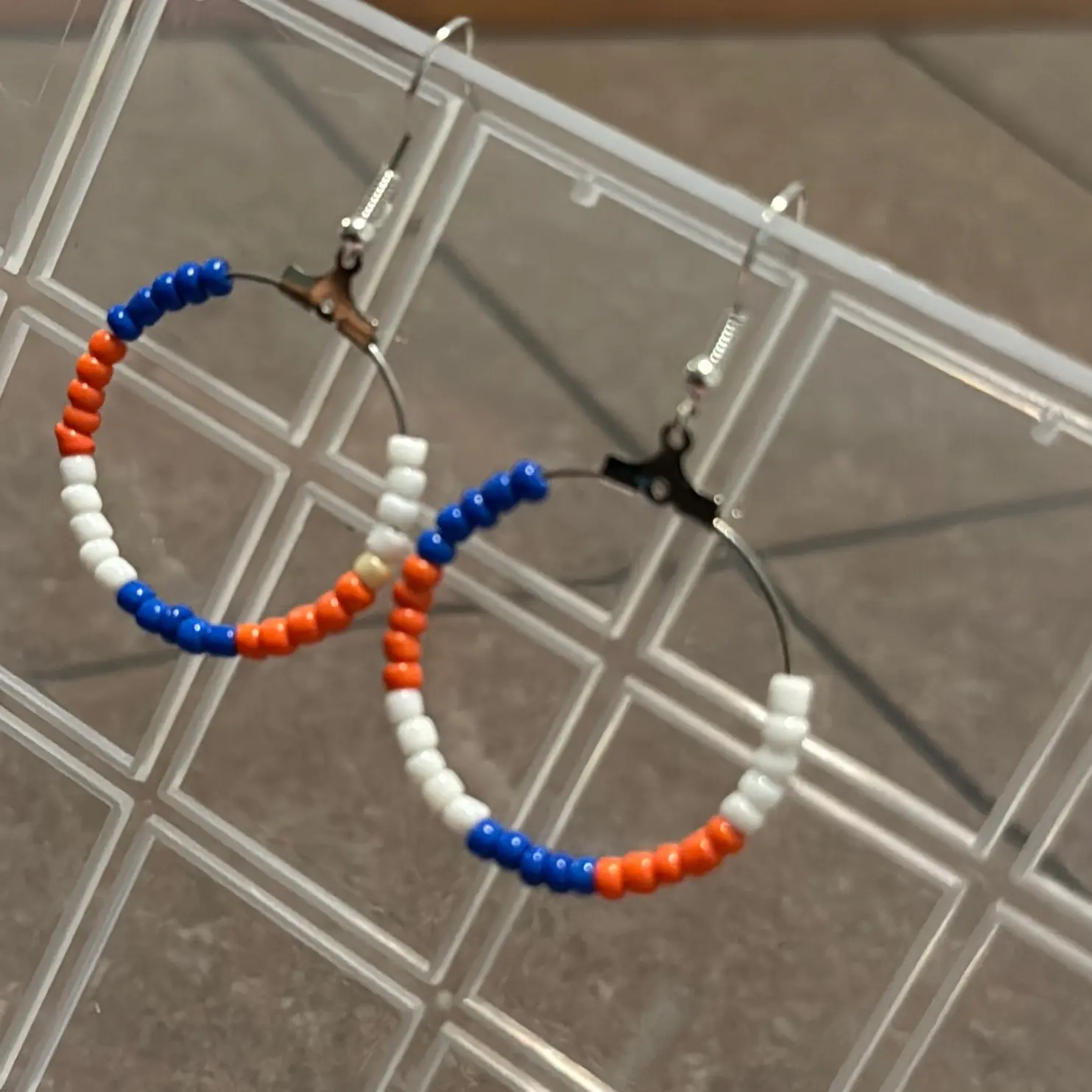 Custom made beaded earrings.  (Houston Astros ) Female Casual Elegant Plastic Retro Metal Coating