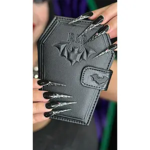 RIP Bat Embossed Coffin Wallet