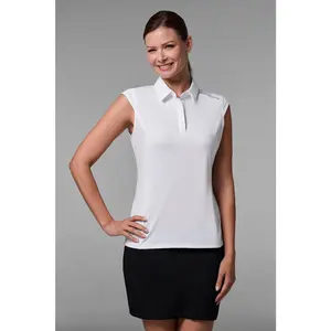 Women's Dew-Sweeper Performance Sleeveless Polo | White