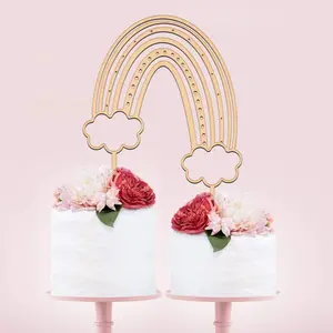 Boho Double Rainbow Cake Topper