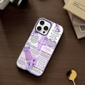 Bible Verse And Floral Phone case for iPhone Samsung 17 Pro Max Plus Air/16/15/14/13/12/11  Galaxy S25 S24 S23 S22 A71 A56 A55 A54 A53 A52 cases,  Bible Quotes, Shockproof Drop, Protection Durable, Perfect Gift For Girls.
