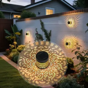 Solar Outdoor Garden Light Ip44 Splashproof, Home Garden Stair Deck Lights, Pathway Wall Lights, Solar Fence Lights, Railing Decorative Wedding Festival Atmosphere Lights, Solar Led Patio