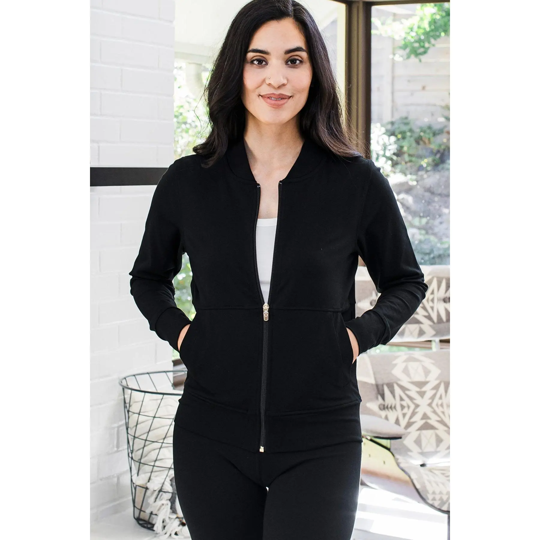 Danielle Ultra-Stretch Bamboo & Organic Cotton Track Jacket