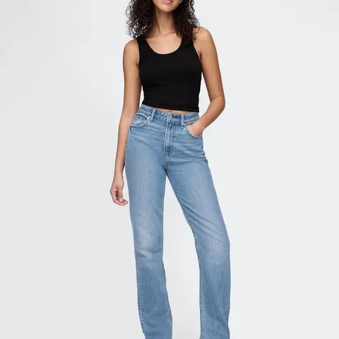 Gap Women's Curvy High Rise '90s Straight Jeans