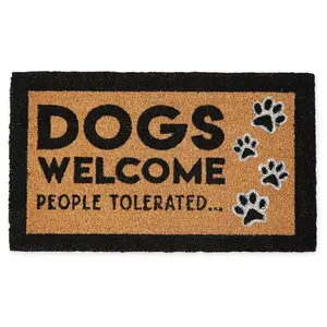 Design Imports Dog Welcome People Tolerated 17" x 29" Doormat