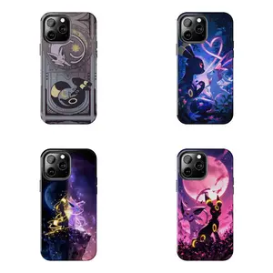 Cosmic Bond Eeveelutions Phone Case – Umbreon Sylveon Espeon Anime Cover for iPhone 7–17 & Samsung Galaxy S21–S26