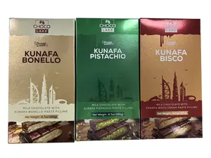 Chocolake Kunafa Dubai Chocolate - Pack of 3 (Pistachio, Bisco & Bonello Flavors)