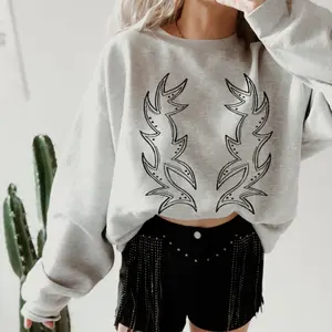 Western Pattern Sweatshirt, western clothing, western tops, western outfits women, western cowgirl stuff, punchy western wear, country girl stuff clothing clothes, women's graphic tees, sweatshirts for women, rodeo outfits, western sweatshirts for women