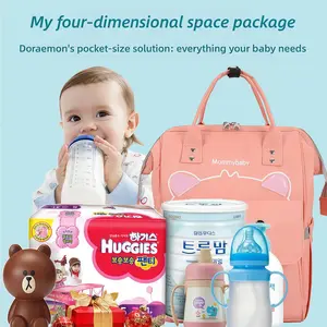 Fashionable Mom Bag, Dual Shoulder Multi-Functional Large Capacity, Stylish Handheld Baby Gear Backpack, Travel Diaper Bottle Carrier