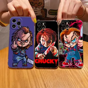 Horror Scary Chucky Doll Clear Phone Case For iPhone iPhone 17 17E 16E 16 15 14 13 12 11 Mini Pro Max Air X XR XSMAX & Samsung Galaxy S26 S25 S24 S23 S22 S21 FE Ultra Plus EDGE Back Cover Soft Transparent Case