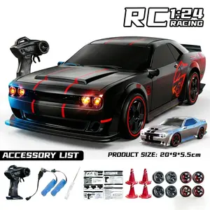 Full proportional throttle 1：24 silver rc racing cars perfect for indoor racing outdoor drives friend gatherings hobby sessions and rainy day fun