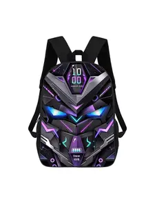 Cool Mask Pattern Backpack: Casual Unisex Bag - Lightweight, Zipper Design, Adjustable Straps, Vibrant Printed Colors, Simple and Multifunctional Travel Backpack