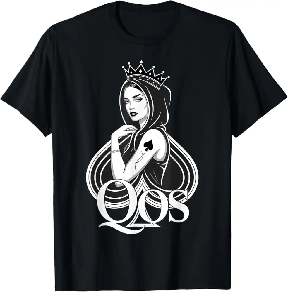Qos Queen Of Spades T-Shirt | Unisex Cotton T-Shirt | Unique Gift Tee