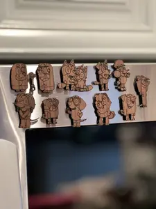 Fridge magnet, set of 11 ,(bluey) (bingo), Rita, Janet , muffing and socks , Mackenzie, Coco , Snickers, buddy , Judo , Winton, Honey, Indy,