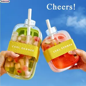 Viral Ice Cube Bottle Cup, 2-in-1 Ice Maker Water Bottle with Easy Press Ice Tray Design, Portable Summer Cooling Tumbler for Cocktails, Iced Coffee, Gym, Travel & Daily Hydration