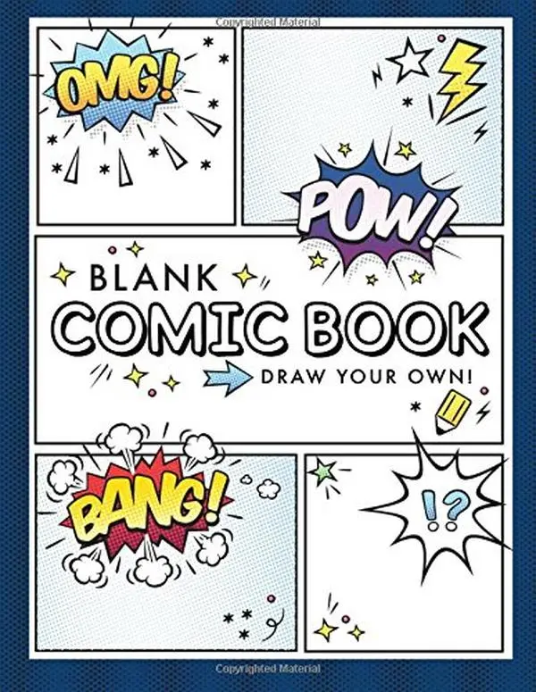 Blank Comic Book (Draw Your Own Comics): A Large Notebook and Sketchbook for Kids and Adults to Draw Comics and Journal