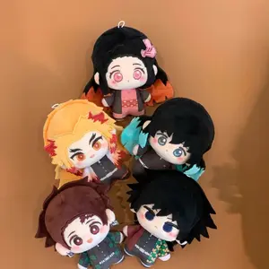 10cm Demon Anime Cotton Plush Doll Giyu Tomioka Mitsuri Kanroji Douma Cute Figure Desktop Ornament Collection Gift For Anime Fans, Desktop Decor