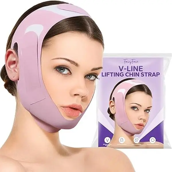 V-Line Lifting Chinstrap - Reusable Face Strap for Sleeping, Jawline Shaper Jaw Exerciser, Chin Up Patch, Prevent Sagging