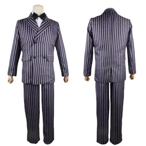 Wednesday Halloween Striped Cosplay Costume