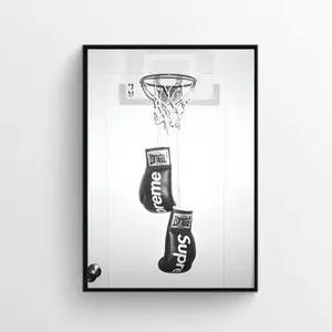 [SALE UP TO 43%] Hypebeast Boxing Poster, Black and White Sport Wall Art, Modern Athletic Gift Print for Gym or Office, Motivational Fighter Decor [UNFRAMED]