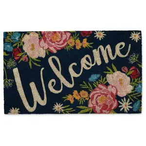 Design Imports Roses Welcome Doormat