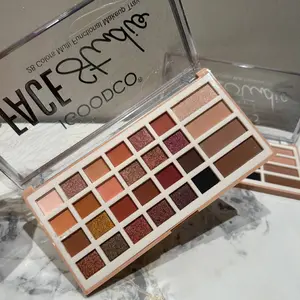 New 28-color plastic case eyeshadow palette, matte and pearlescent earth tones makeup palette.New multi-color hot-selling popular women's makeup eyeshadow foundation palette