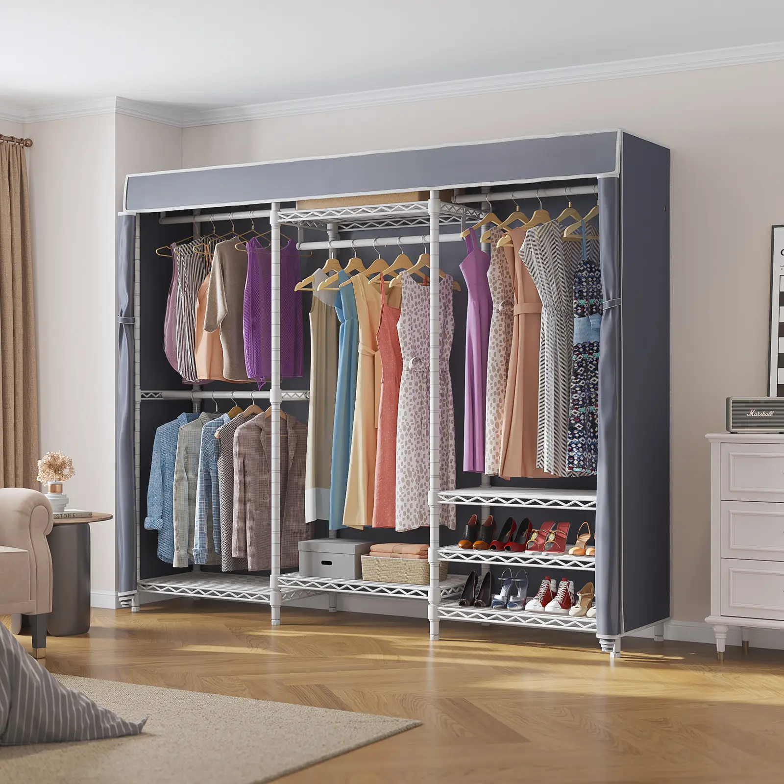 White Rack with Grey Cover-V5C