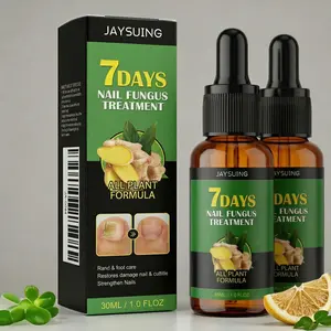 Jaysuing Ginger Nail Treatment 30ml Vitamin E Plant Oils Moisturizer Nail Growth Oil Strengthen Cuticle Care Serum for Stronger Nails