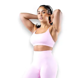 FitnFem Dynamic Backless Sports Bra | Seamless Matte Nylon Yoga Bra | Cross-Back Design for Women | High-Impact Workout & Fitness Top