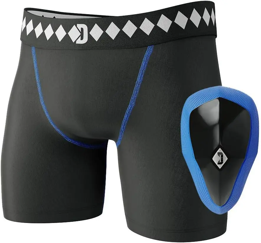 Compression Shorts w/ Built-In Jock Strap & Athletic Cup Groin Protection