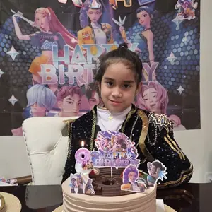 Girls Birthday Party Decoration Set, Cartoon Includes Background Cloth, Pull Flag, Balloons, Cake Topper, Coolest Birthday Party Supplies