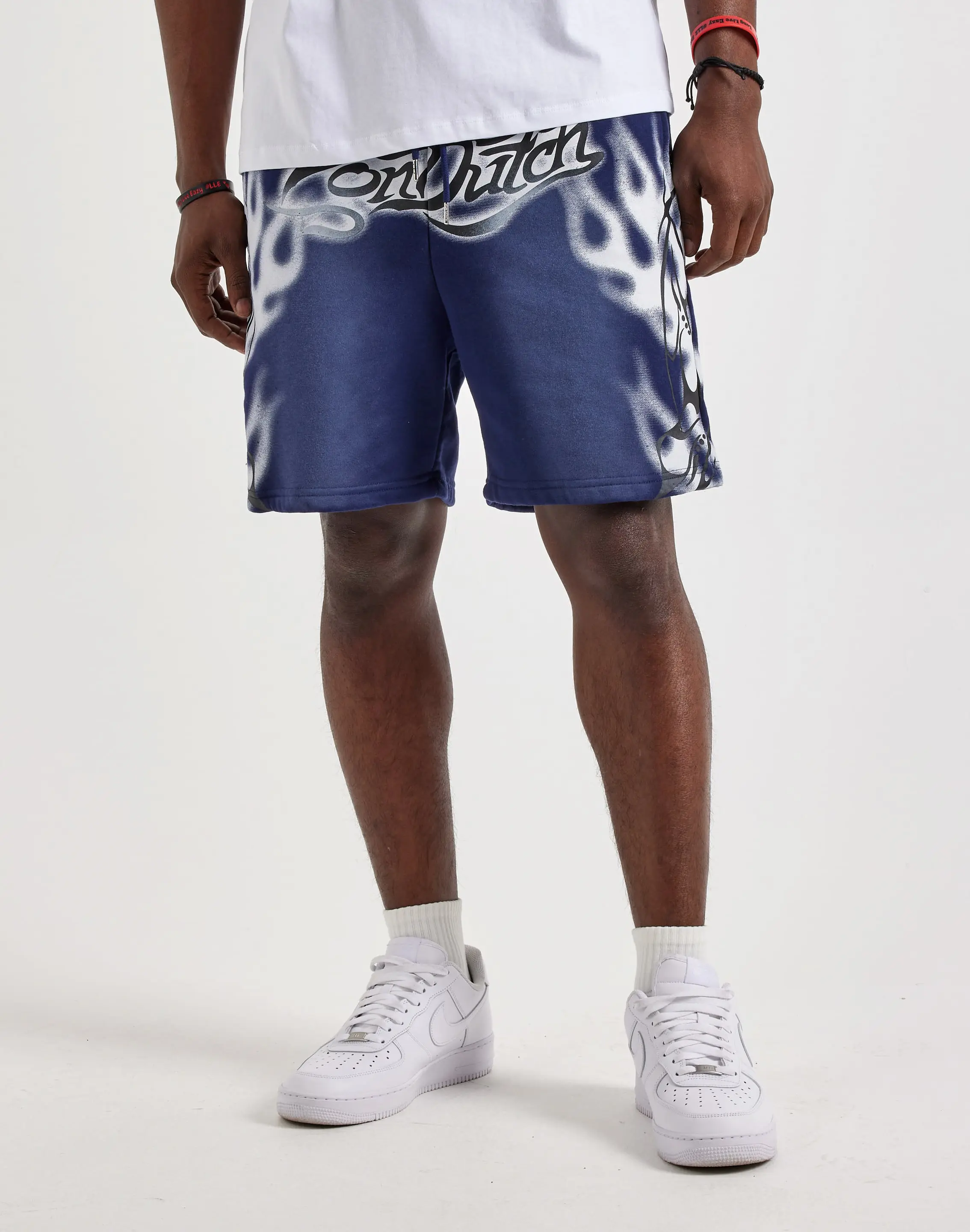 Mens Von Dutch Gothic Script Fleece Sweat Shorts