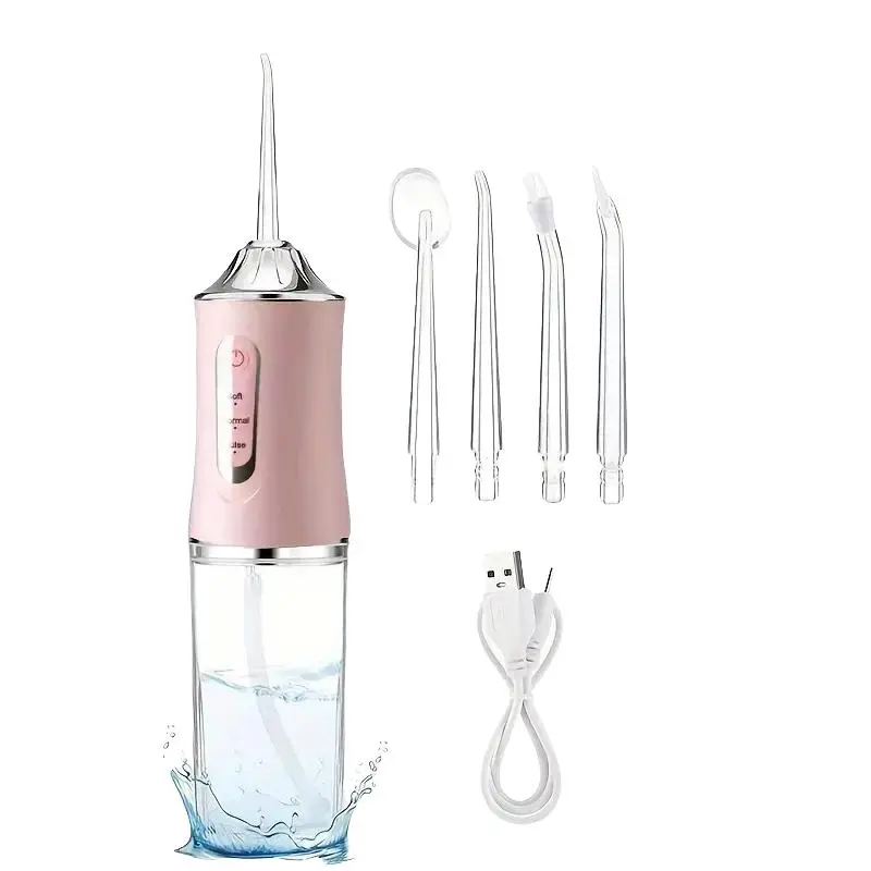 Portable Electric Water Flosser for Adults & Kids, Cordless Water Flosser, Fda Registered Oral Care Dental Tool with Built-In Lithium Battery, New Condition