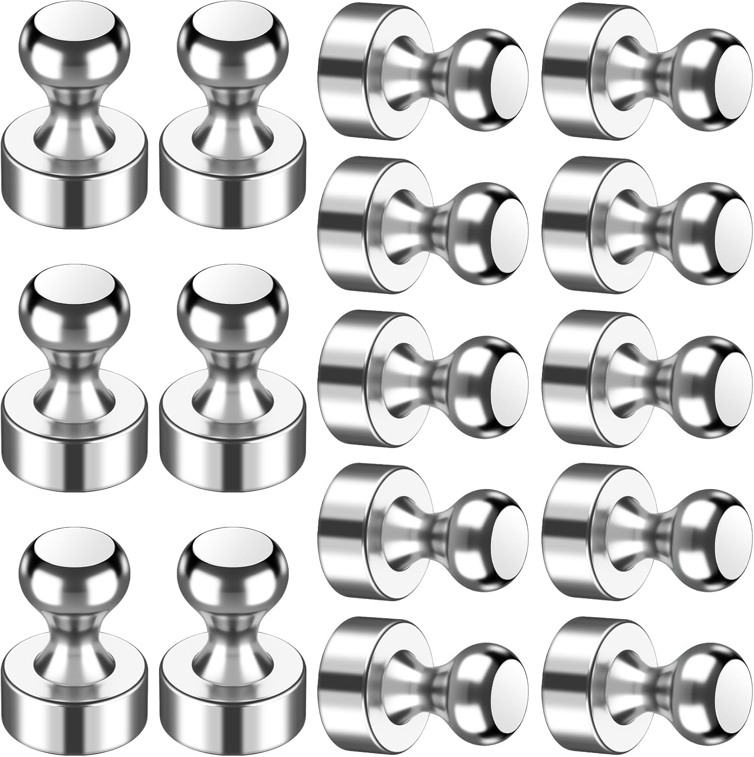 Durable Strong Magnetic Push Pins Brushed Nickel Thumbtack Magnets for Refrigerator Whiteboard Locker School Classroom Home Office Bulletin Board Organizing Tool Durable Strong Magnetic Push Pins Brushed Nickel Thumbtack Magnets for Refrigerator Whiteboard Locker School Classroom Home Office Bulletin Board Organizing Tool