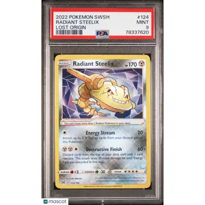 PSA 2022 Pokémon Radiant Steelix #124 Lost Origin 9 Graded Card